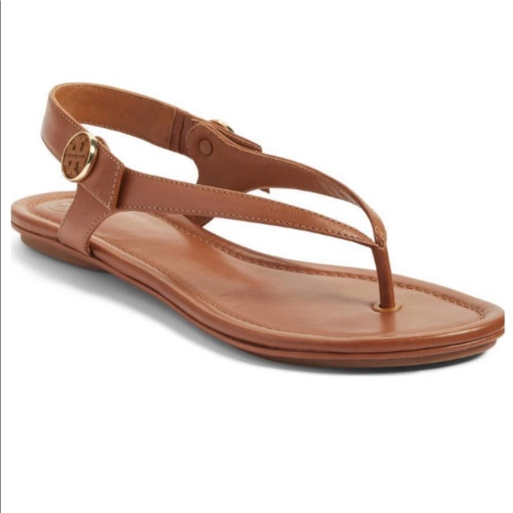 Tory Burch Minnie Travel Sandal Royal Tan. Size 7.5